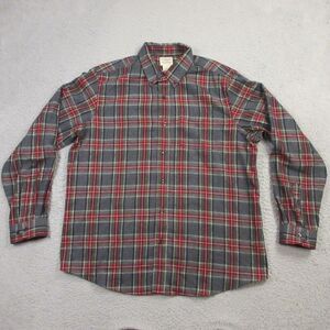 L.L. Bean Mens Scotch Plaid Flannel Shirt size L‎ Traditional Fit Brushed Soft